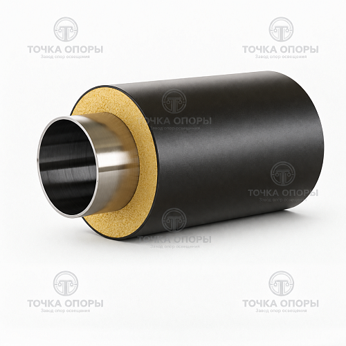 Труба стальная оцинкованная в ППУ-изоляции 219х6 мм ГОСТ 30732-2006