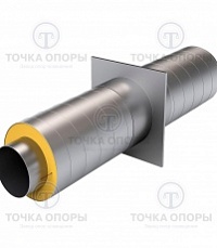 Неподвижная опора трубопроводов в ППУ изоляции с оцинкованной (ОЦ) оболочкой укороченные